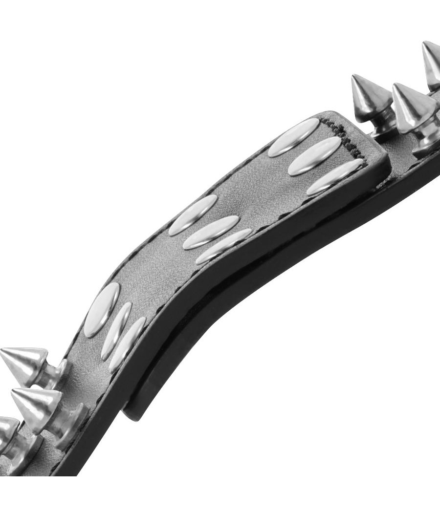 DARKNESS - SKULLS AND BONES SCHWARZE HANDSCHELLEN MIT SPIKES