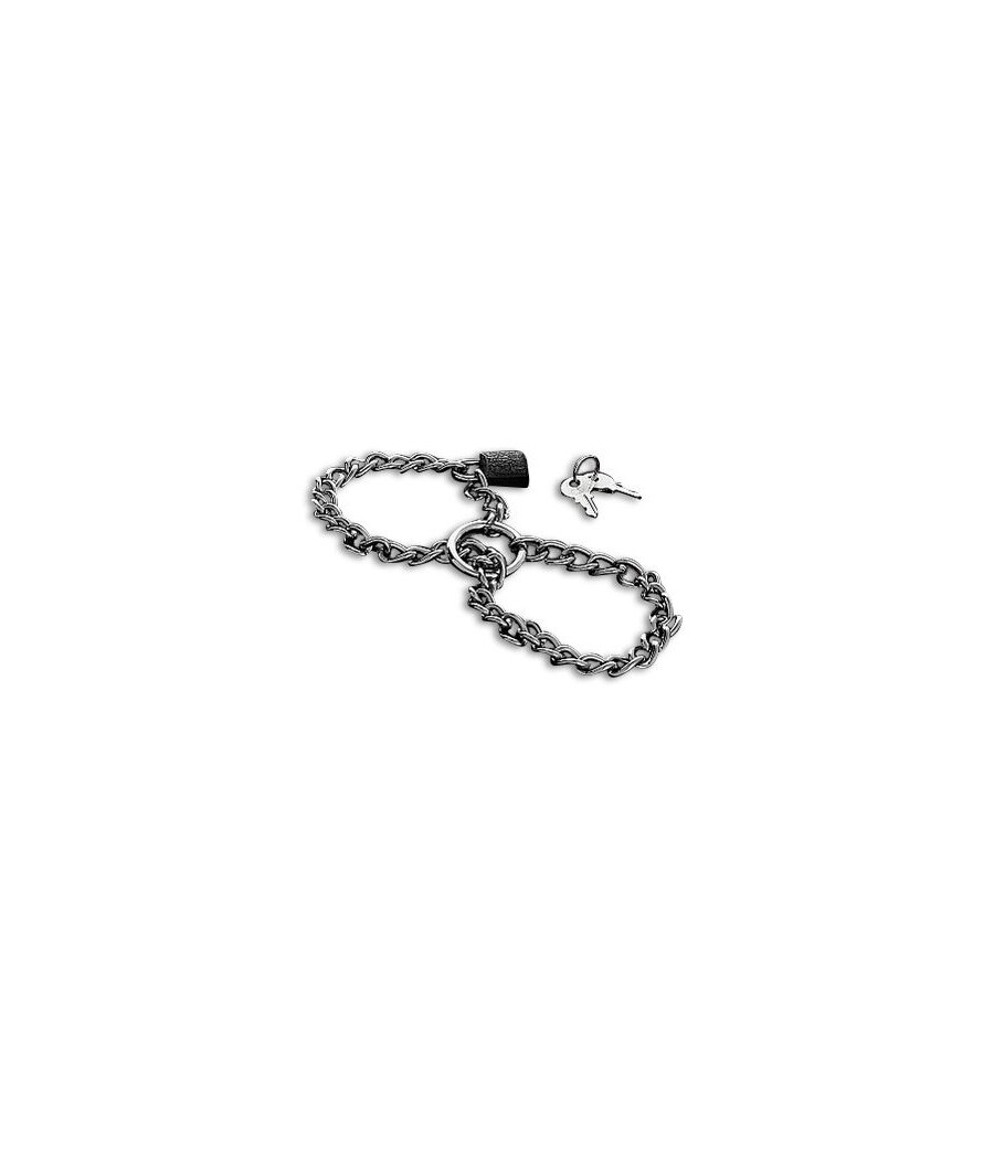 METAL HARD - HANDSCHELLEN MIT EDELSTAHLKETTE.