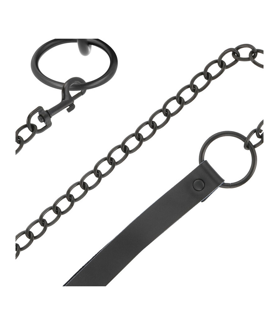 DARKNESS - COLLIER NOIR AVEC CHAÎNE