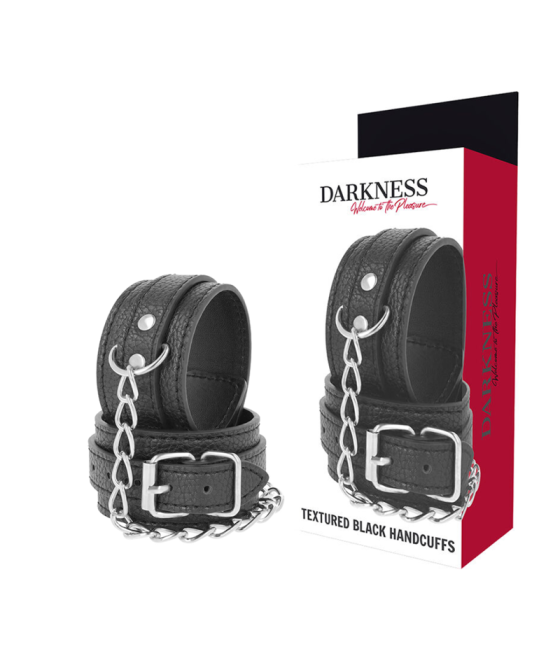 DARKNESS - MANETTE IN PELLE STRUTTURATA NERA