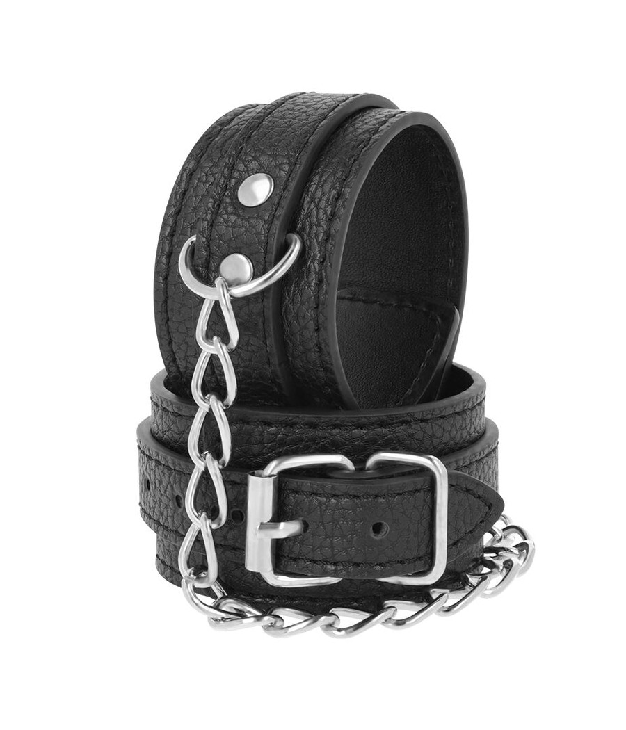 DARKNESS - MANETTE IN PELLE STRUTTURATA NERA