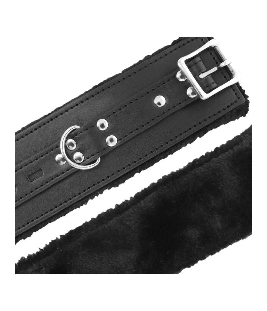 DARKNESS - BLACK LINED BDSM HANDCUFFS