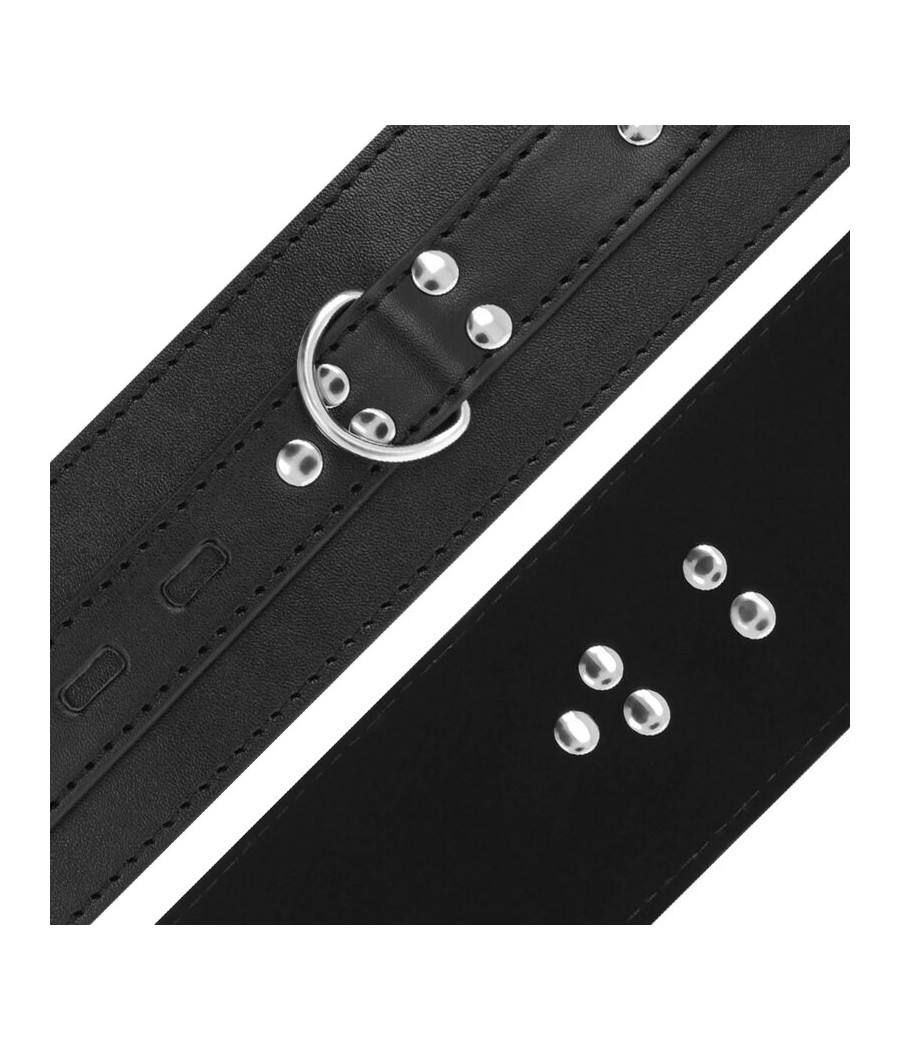 DARKNESS - BLACK LEATHER HANDCUFFS