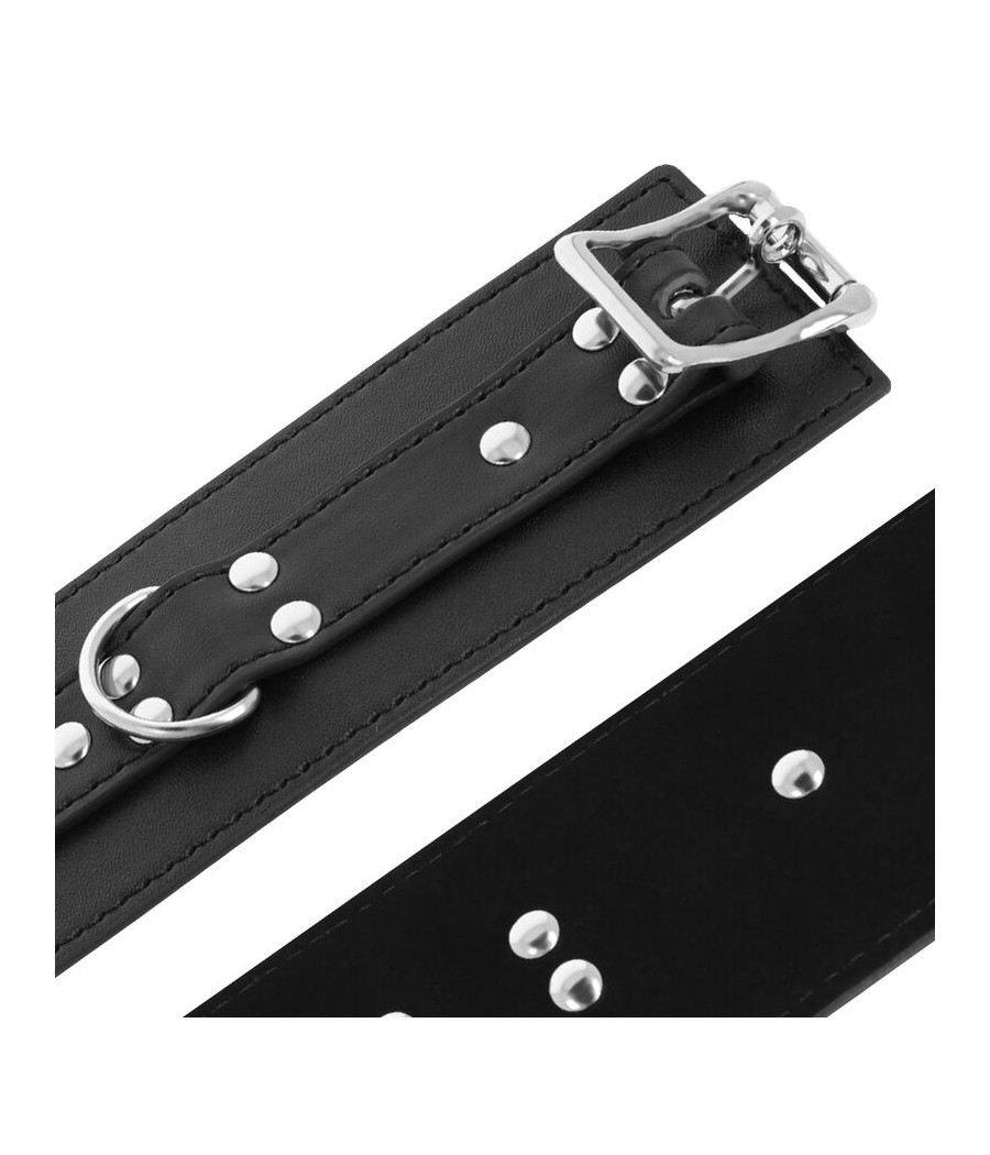 DARKNESS - BLACK LEATHER HANDCUFFS