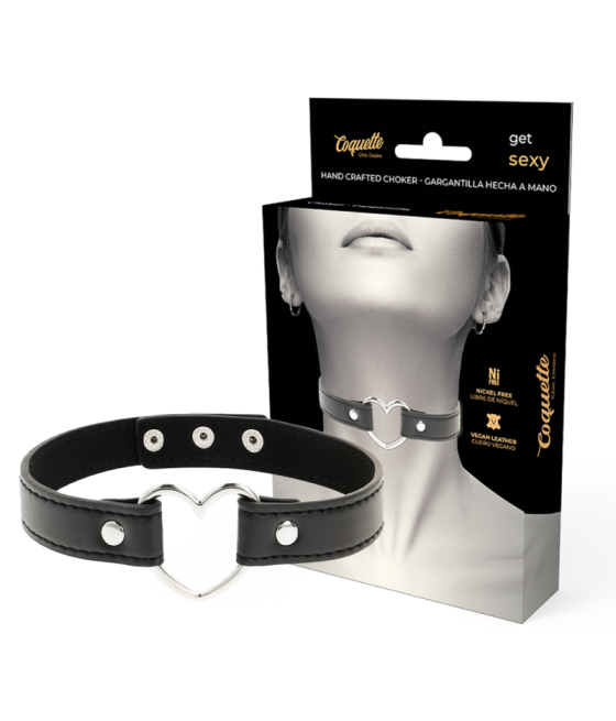 COQUETTE CHIC DESIRE - COLLANA IN PELLE VEGANA ACCESSORIO CUORE DONNA