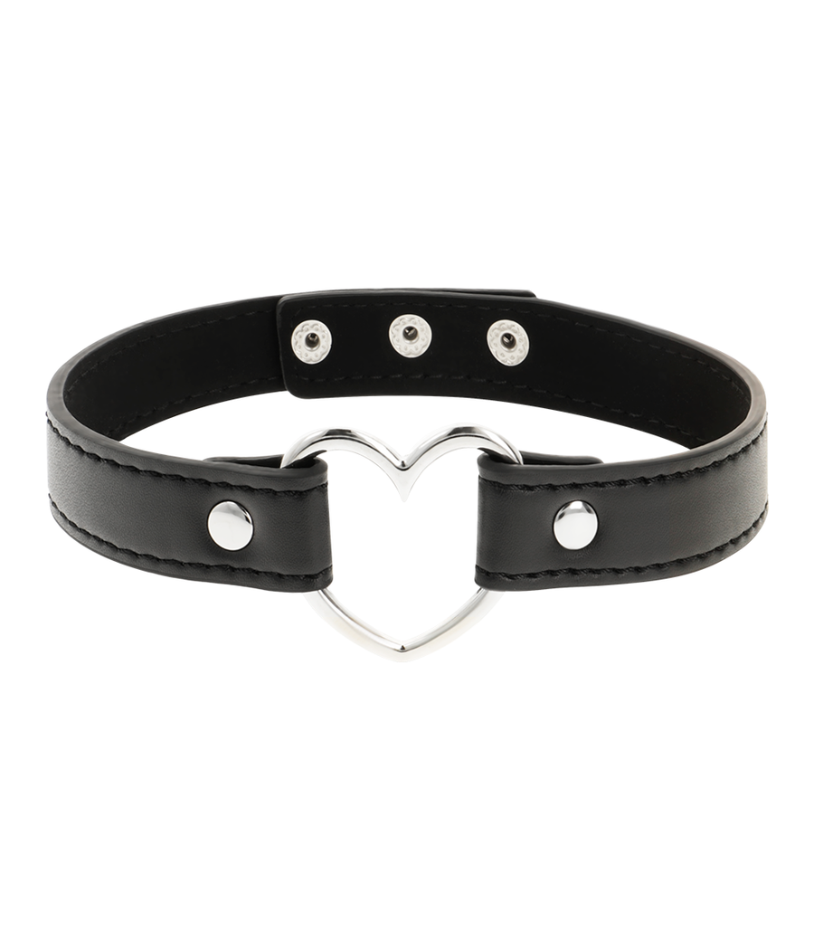 COQUETTE CHIC DESIRE - VEGAN LEATHER NECKLACE WOMAN HEART ACCESSORY
