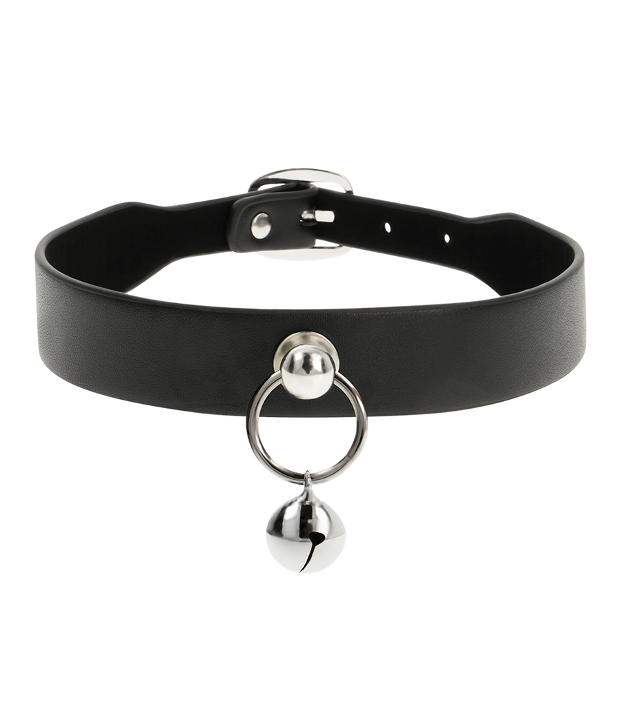 COQUETTE CHIC DESIRE - VEGANE LEDER-HALSKETTE DAMEN-ACCESSOIRE RASSEL/REIFEN