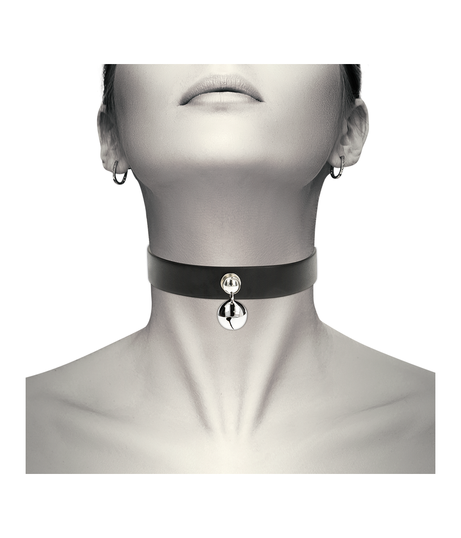COQUETTE CHIC DESIRE - COLLANA IN PELLE VEGANA ACCESSORIO DONNA CON SONAGLIO