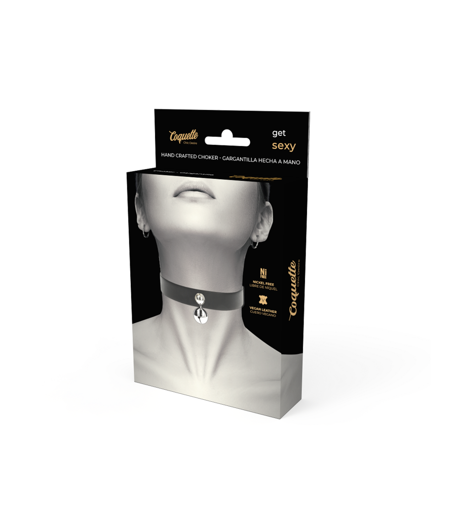 COQUETTE CHIC DESIRE - VEGAN LEATHER NECKLACE WOMAN RATTLE ACCESSORY