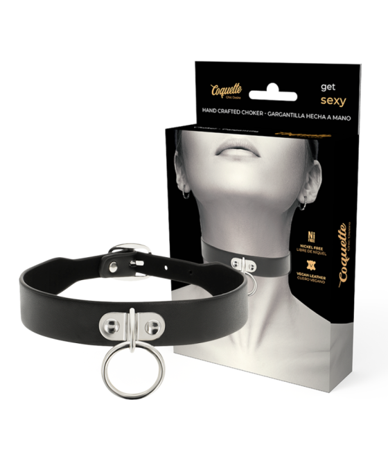 COQUETTE CHIC DESIRE - COLLAR CUERO VEGANO ACCESORIO WOMAN FETISH