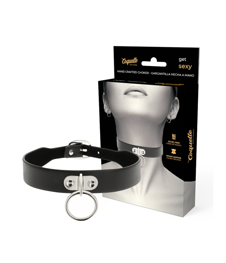 COQUETTE CHIC DESIRE - COLLANA IN PELLE VEGANA ACCESSORIO FETISH DONNA