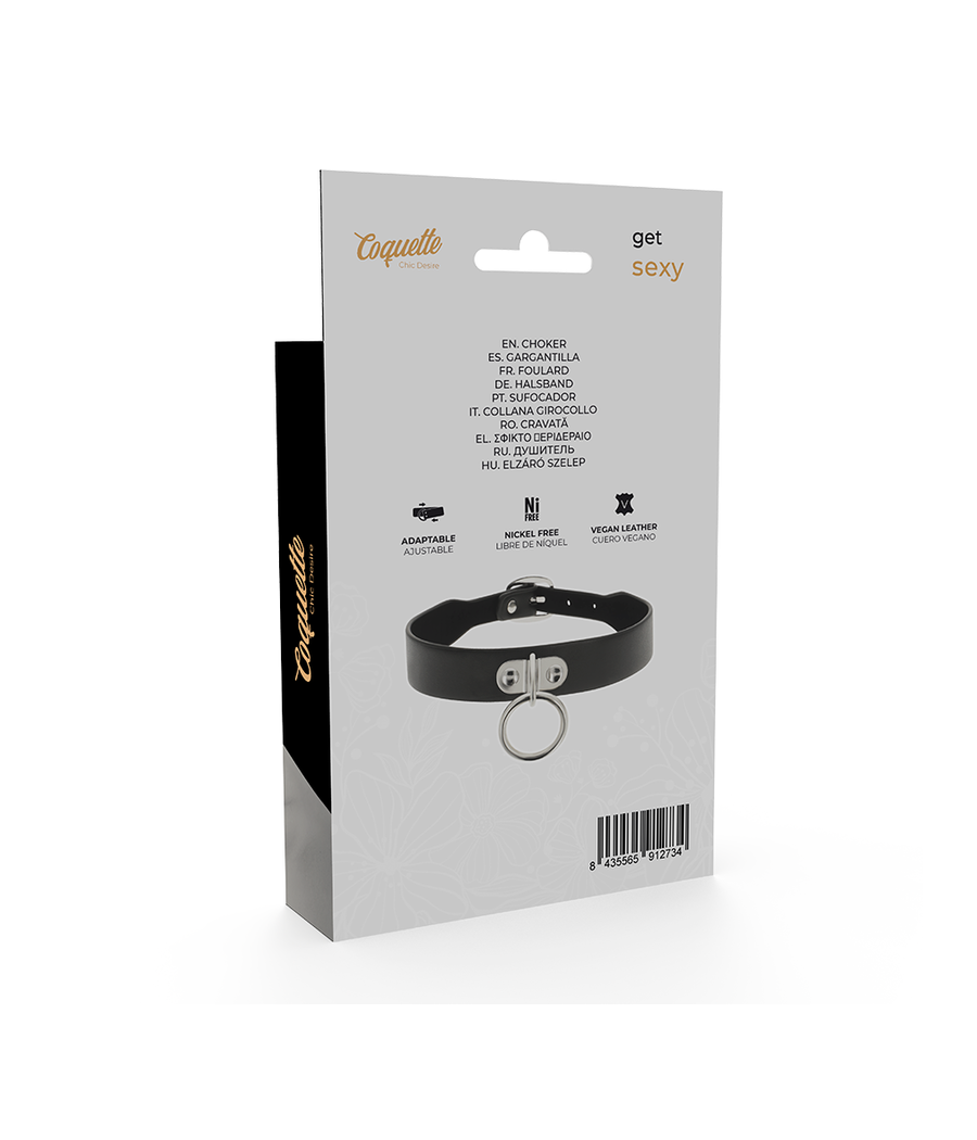 COQUETTE CHIC DESIRE - VEGAN LEATHER NECKLACE WOMAN FETISH ACCESSORY