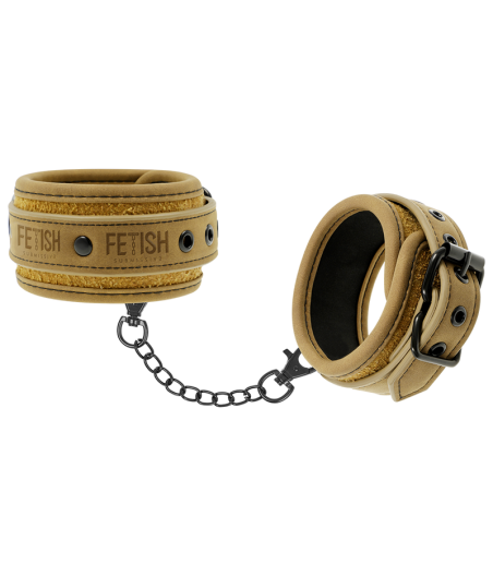 FETISH SUBMISSIVE ORIGEN - VEGAN LEATHER ANKLE CUFFS WITH NEOPRENE LINING