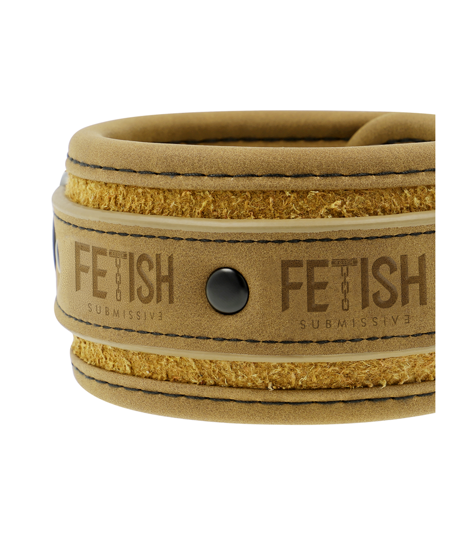 FETISH SUBMISSIVE ORIGEN - VEGAN LEATHER ANKLE CUFFS WITH NEOPRENE LINING