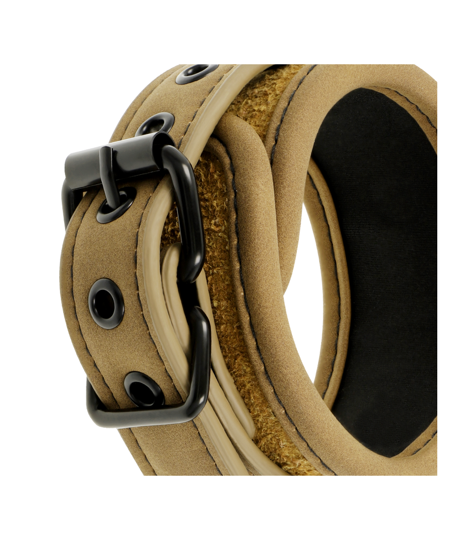 FETISH SUBMISSIVE ORIGIN - PUNHOS DE TORNOZELO DE COURO VEGANO COM FORRO DE NEOPRENE