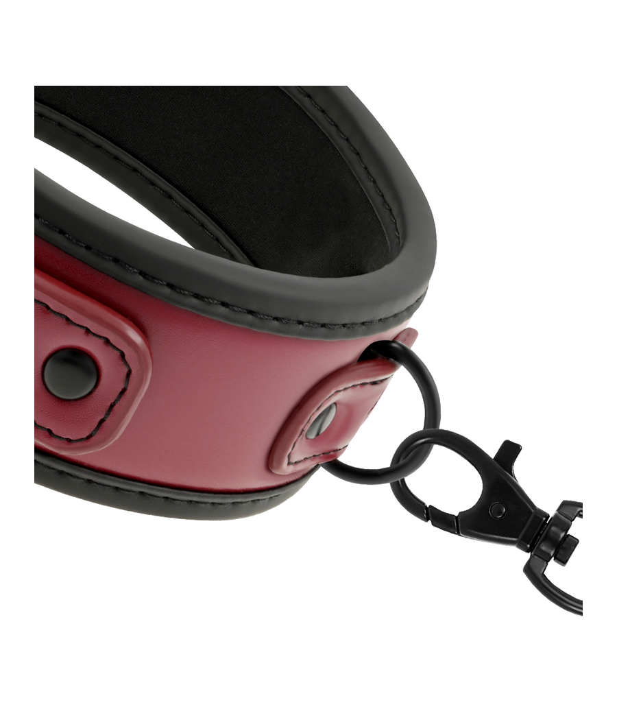 FETISH SUBMISSIVE DARK ROOM - COLLAR CON CADENA CON FORRO DE NEOPRENO