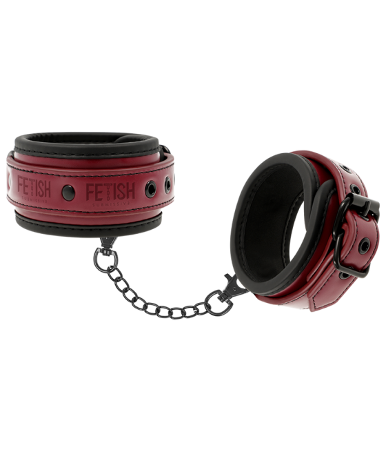 FETISH SUBMISSIVE DARK ROOM - ESPOSAS TOBILLOS CUERO VEGANO CON FORRO DE NEOPRENO