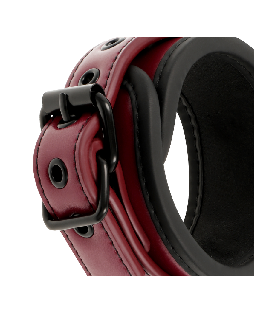 FETISH SUBMISSIVE DARK ROOM - MANETTE ALLA CAVIGLIA VEGAN IN PELLE CON FODERA IN NEOPRENE