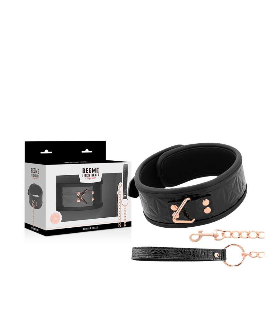 BEGME - BLACK EDITION PREMIUM COLAR DE COURO VEGAN