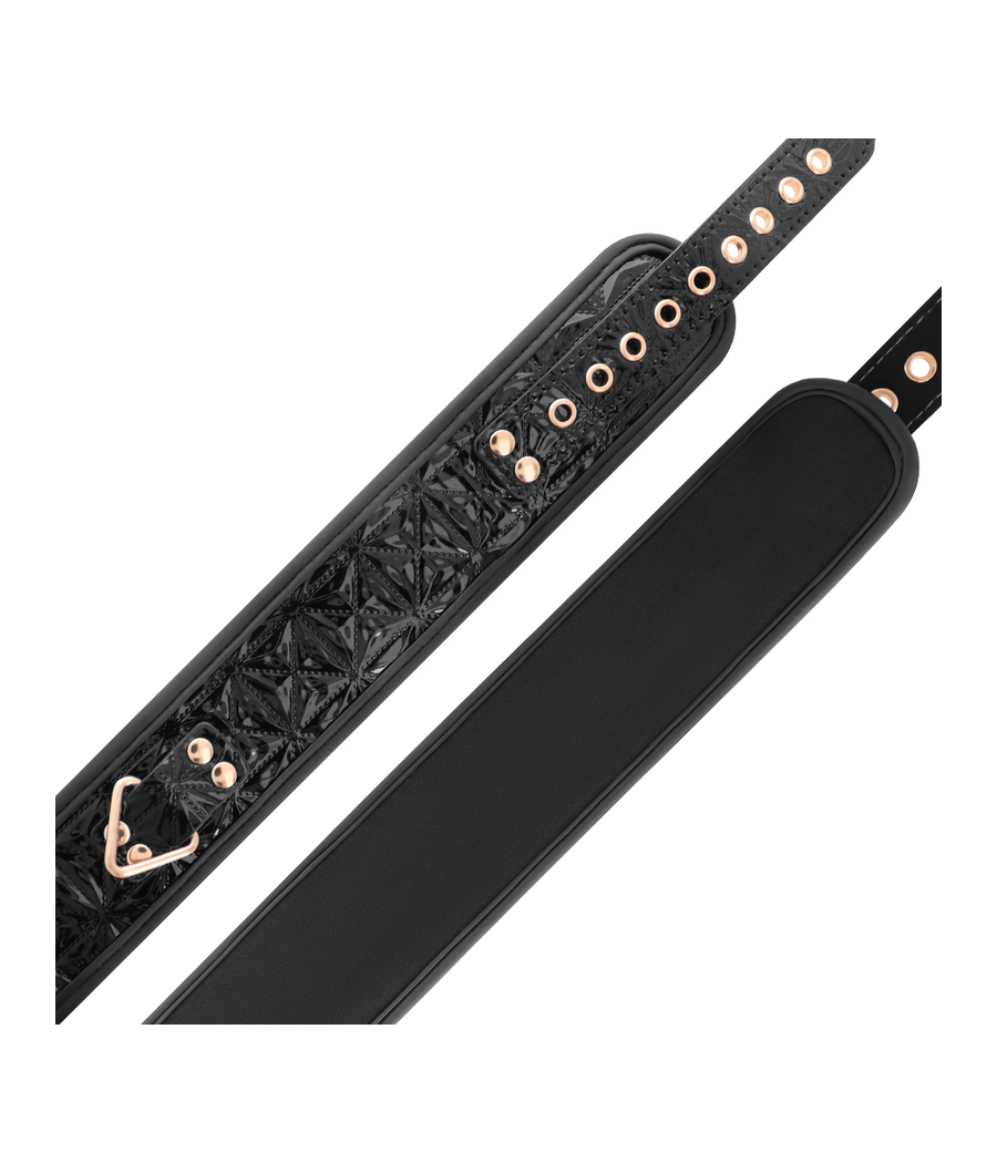 BEGME - BLACK EDITION PREMIUM VEGAN LEATHER COLLAR WITH NEOPRENE LINING