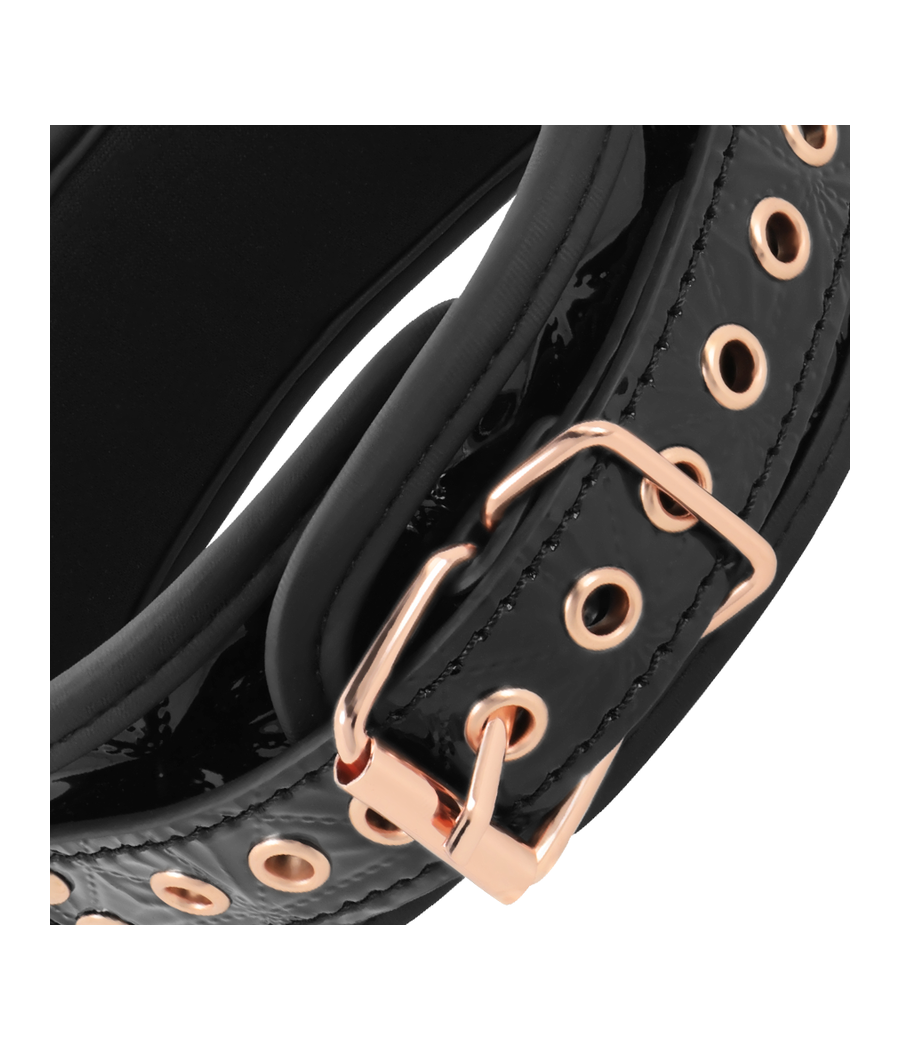 BEGME - BLACK EDITION PREMIUM VEGAN LEATHER COLLAR WITH NEOPRENE LINING