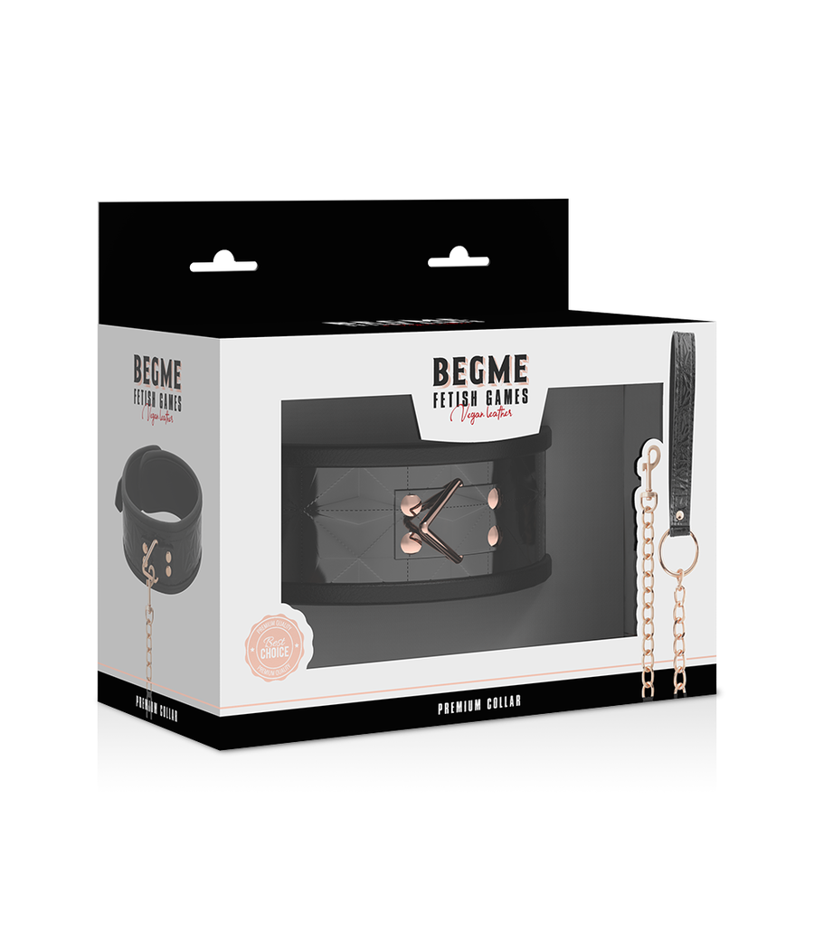 BEGME - BLACK EDITION PREMIUM VEGANER LEDERHALSBAND