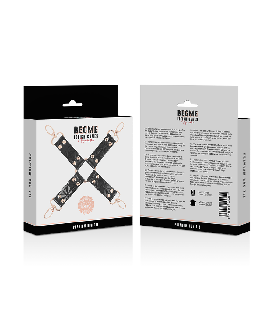 BEGME - BLACK EDITION HOG TIE CUERO VEGANO