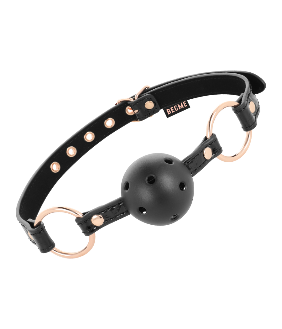BEGME - BLACK EDITION BALL GAG VEGAN IN PELLE