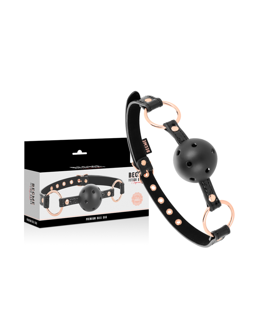 BEGME - BLACK EDITION BALL GAG VEGAN IN PELLE