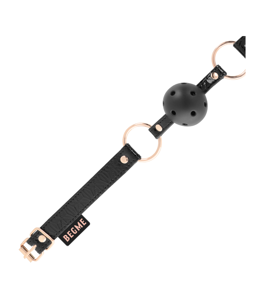 BEGME - BLACK EDITION BALLKNEBEL VEGANES LEDER