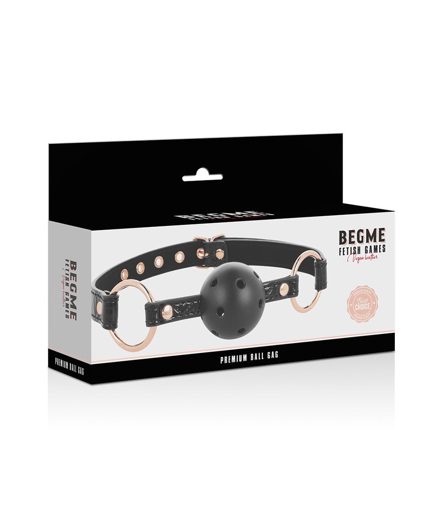 BEGME - BLACK EDITION BALL GAG CUIR VEGAN
