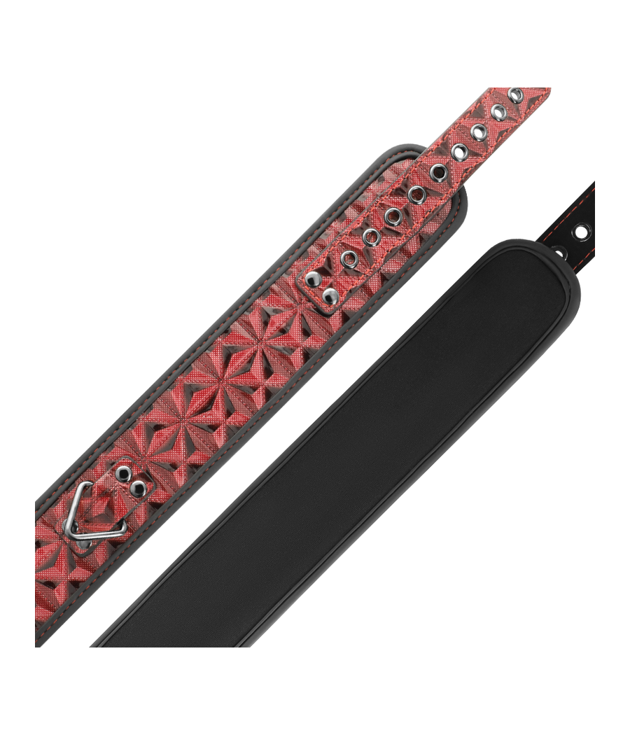 BEGME - RED EDITION PREMIUM VEGANES LEDERHALSBAND MIT NEOPRENFUTTER