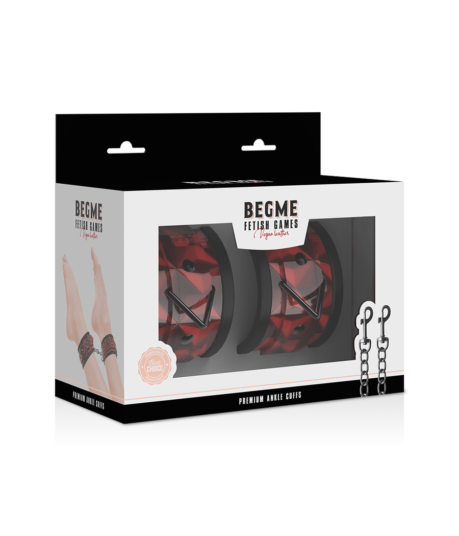 BEGME - CHEVILLES PREMIUM ÉDITION ROUGE AVEC DOUBLURE EN NÉOPRÈNE