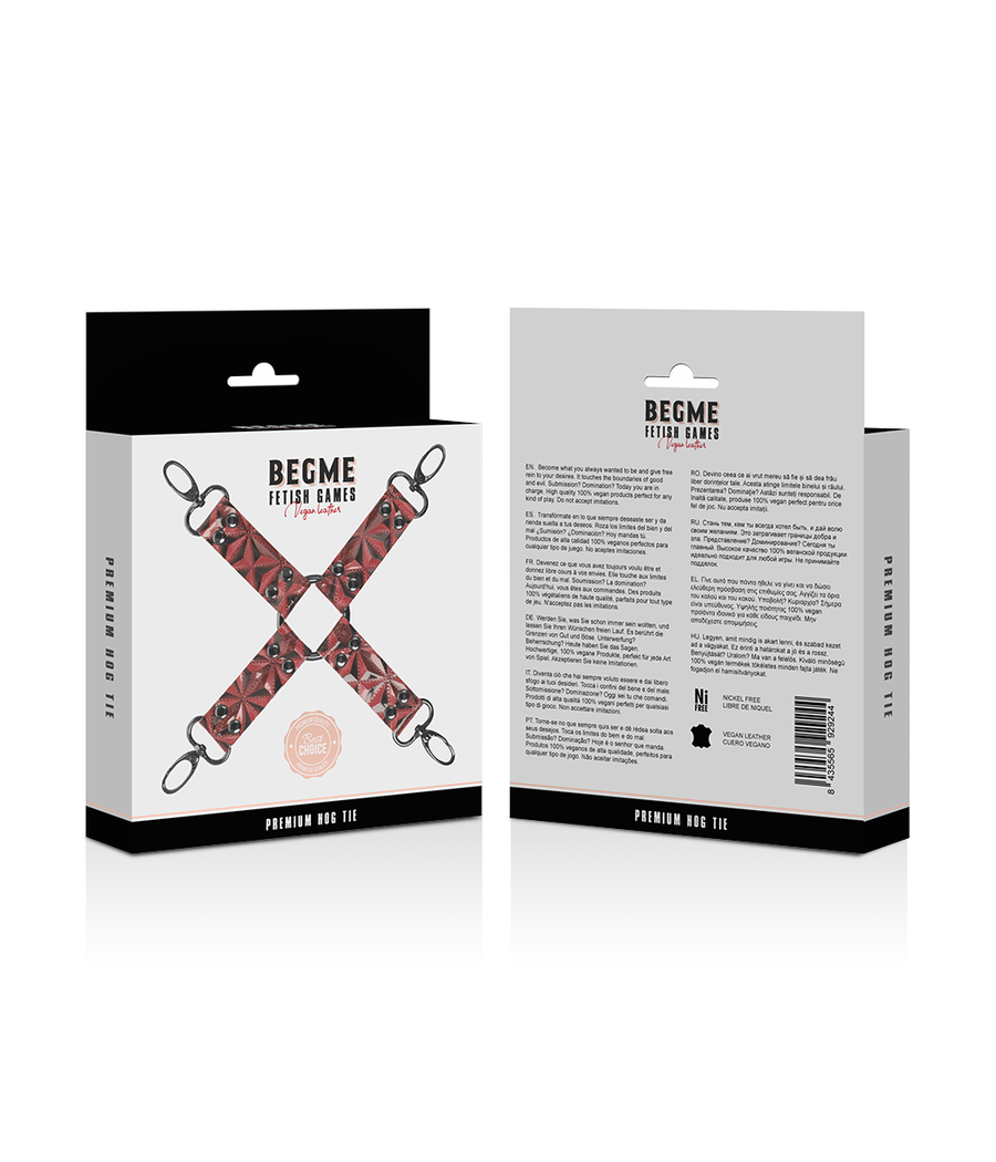 BEGME - GRAVATA DE PORCO DE COURO VEGANO PREMIUM RED EDITION