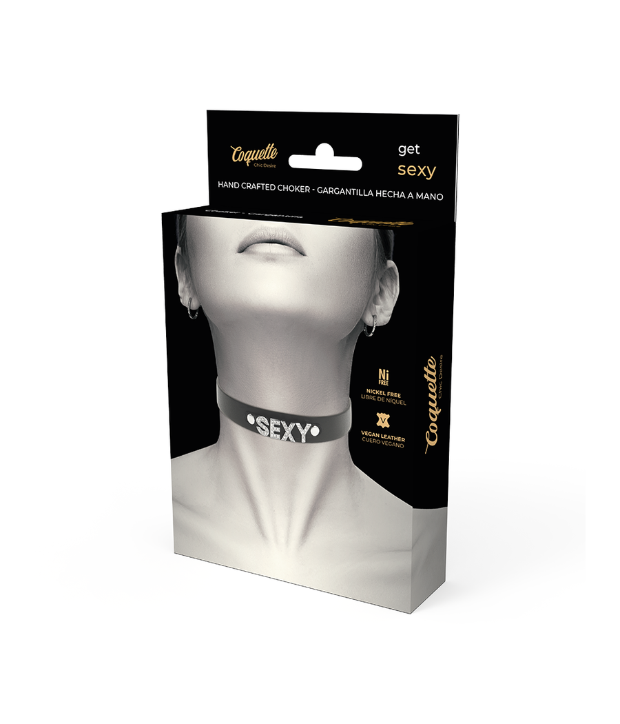 COQUETTE CHIC DESIRE - SEXY VEGANES LEDER-HALSBAND