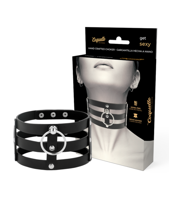 COQUETTE CHIC DESIRE - GARGANTILHA DE COURO VEGANO ESTILO FETISH
