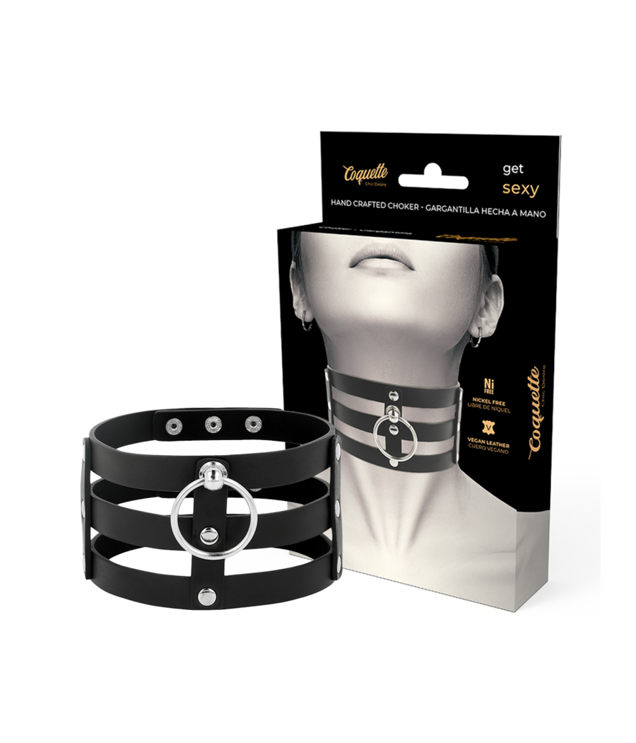 COQUETTE CHIC DESIRE - VEGANES LEDER-HALSBAND IM FETISCH-STIL