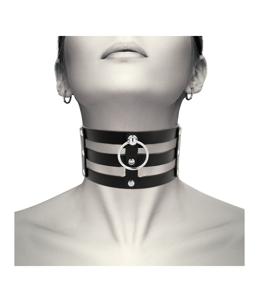 COQUETTE CHIC DESIRE - RAS DE COU EN CUIR VÉGAN STYLE FÉTICHE