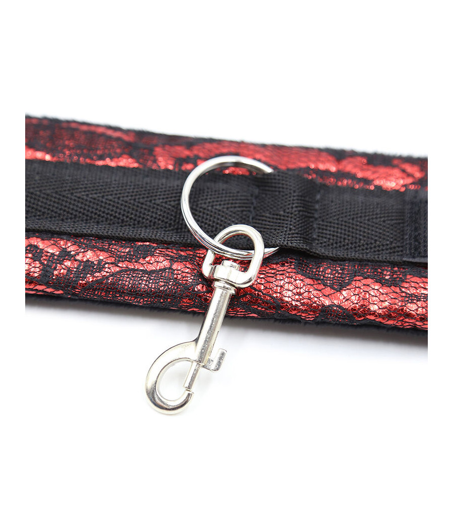 OHMAMA FETISH - VELVET HANDCUFFS WITH NYLON TAPE