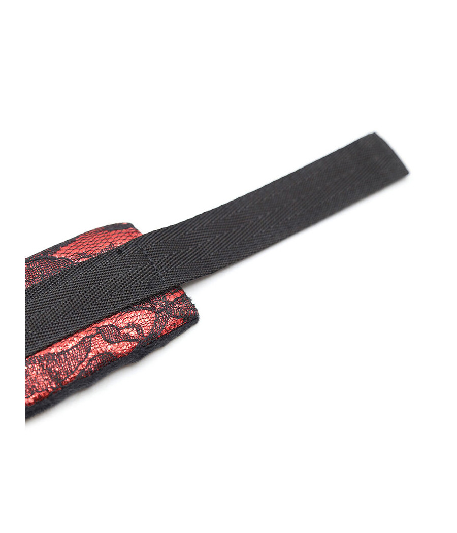 OHMAMA FETISH - VELVET HANDCUFFS WITH NYLON TAPE