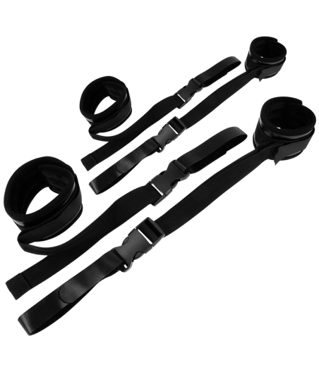 OHMAMA FETISH NYLON AND VELCRO RESTRAINT HANDCUFFS