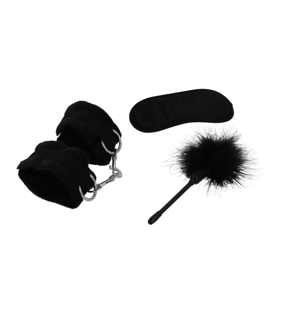 INTENSE - FETISH EROTIC PLAYSET 2 WITH HANDCUFFS, BLIND MASK AND TICKLER
