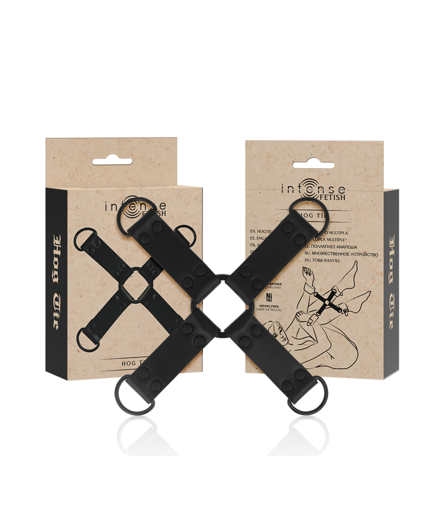 INTENSE - FETISH ENGANCHE MÚLTIPLE PARA MANOS Y PIES DE CUERO VEGANO