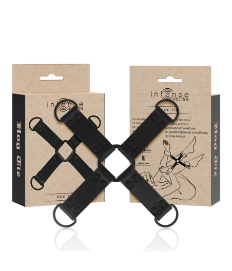 INTENSE - FETISH ENGANCHE MÚLTIPLE PARA MANOS Y PIES DE CUERO VEGANO
