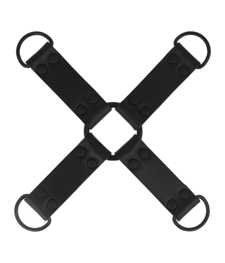 INTENSE - FETISH ENGANCHE MÚLTIPLE PARA MANOS Y PIES DE CUERO VEGANO