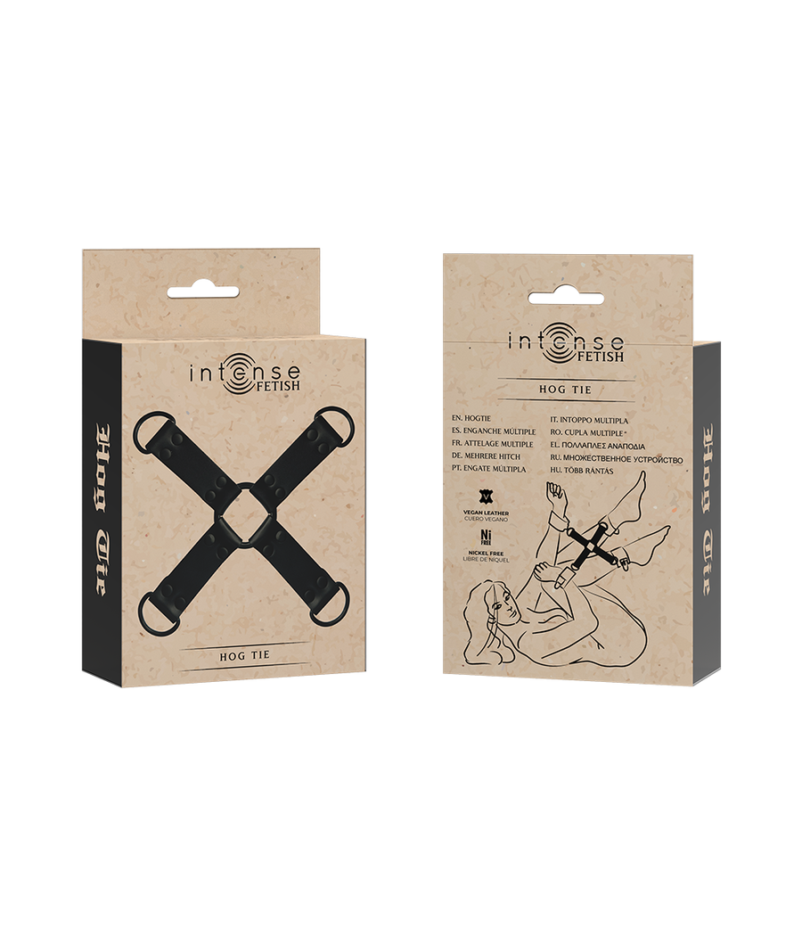 INTENSE - FETISH ENGANCHE MÚLTIPLE PARA MANOS Y PIES DE CUERO VEGANO