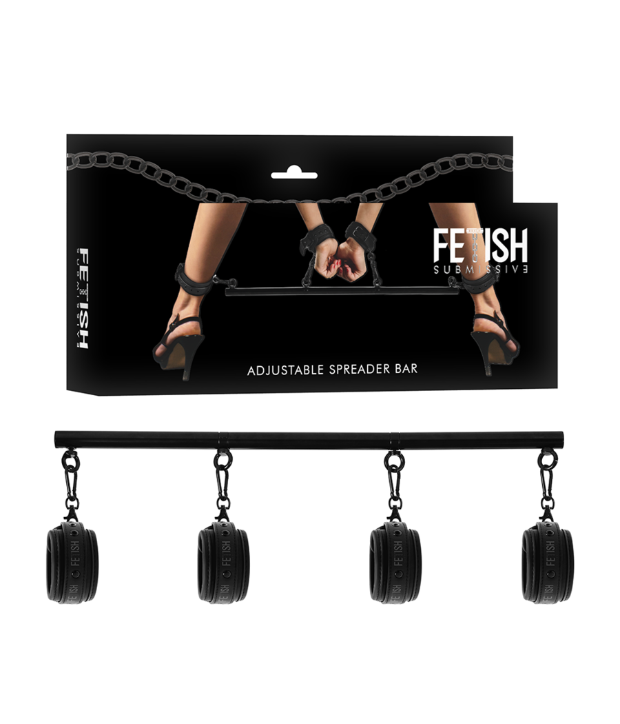 FETISH SUBMISSIVE BONDAGE - BARRE SÉPARATEUR RÉGLABLE 4 PIÈCES