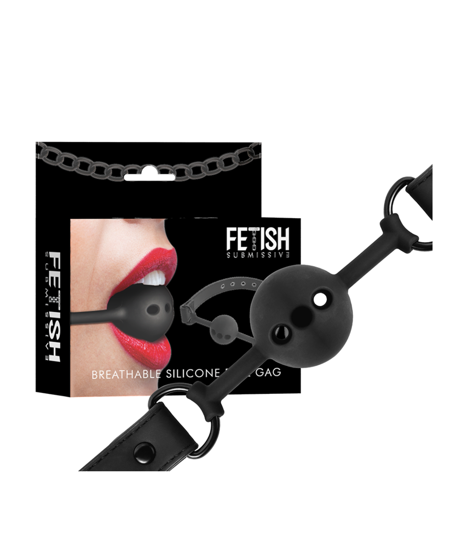 FETISH SUBMISSIVE BONDAGE - BALL GAG IN SILICONE TRASPIRANTE