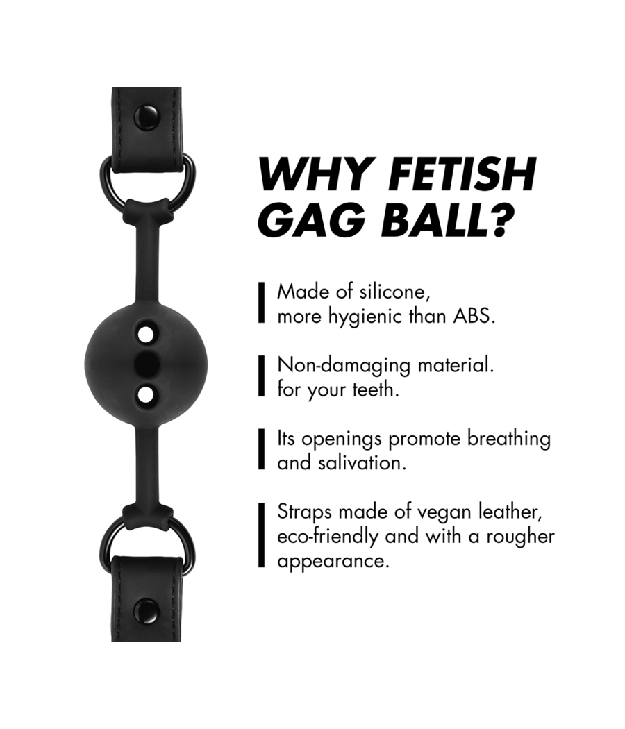 FETISH SUBMISSIVE BONDAGE - BREATHABLE SILICONE BALL GAG