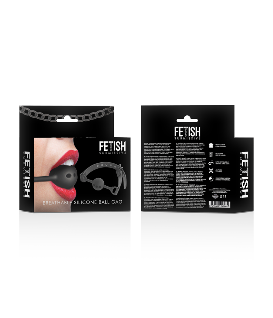 FETISH SUBMISSIVE BONDAGE - BREATHABLE SILICONE BALL GAG